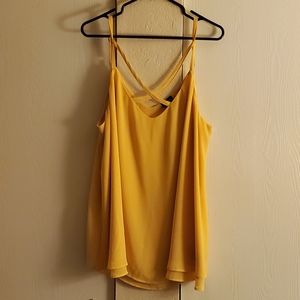 Torrid size 3 yellow chiffon swing cami